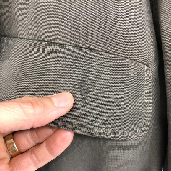 Alfani olive army green full zip hooded anorak jacket size 6 - Picture 12 of 15